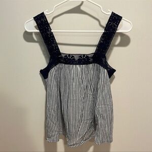 NWT Aerie Striped Babydoll Top XS Square Neck